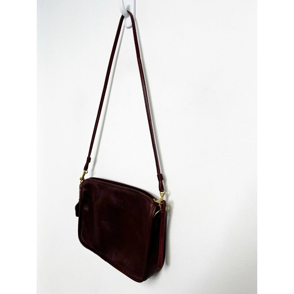 Classic Leather Crossbody Bag in Deep Burgundy - Picture 7 of 13